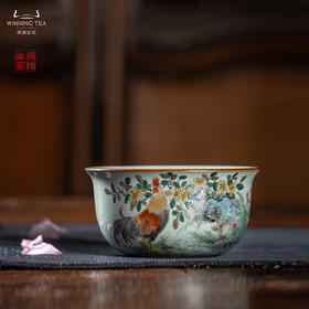 问鼎汝瓷鼎峰柴窑天青鸡缸杯（飒爽英姿）