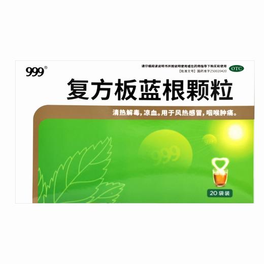 999,复方板蓝根颗粒 【15克*20袋】 重庆科瑞 商品图1