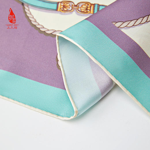 SAINTJOY/上久楷 真丝方巾   链锁千羽   FJS24011 商品图9