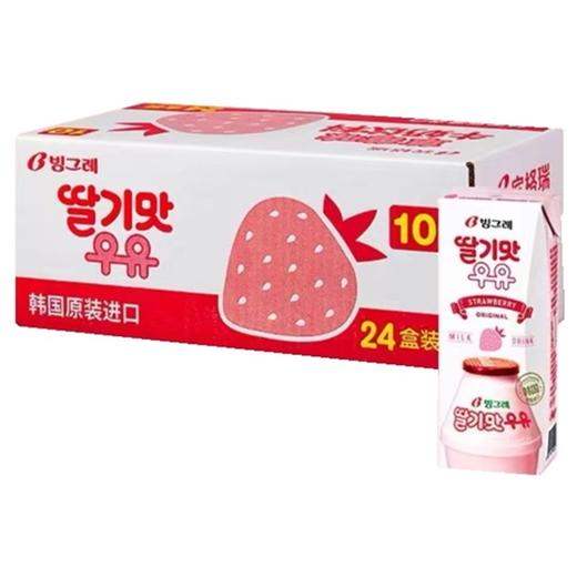 宾格瑞草莓味牛奶200ml빙그레 딸기맛우유 商品图2