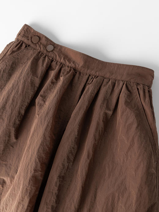 COCO ZONE 夏季薄款褶皱感半身裙休闲显瘦A字裙CC1C1575 商品图5