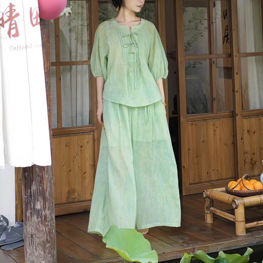 裁缝学苑AS284国风衬衫上衣＋大摆半裙阔腿裤纸样女装套装样板 商品图2