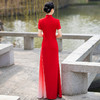 奥黛旗袍连衣裙走秀渐变演出服雨后彩虹YD-2413 商品缩略图3
