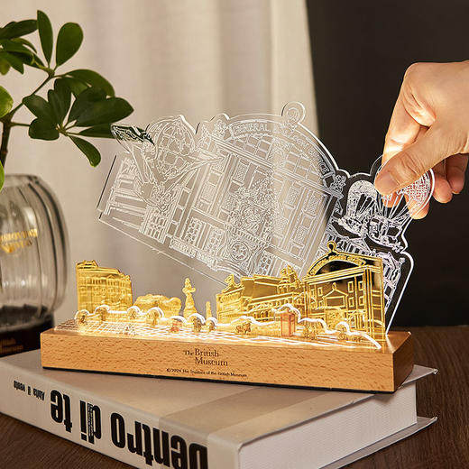 大英博物馆 欧洲文化艺术系列 热气球 亚克力 分层小夜灯 摆件 商品图2