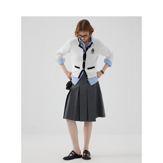 TeenieWeenie小熊字母毛针织开衫女秋季毛衫TTCK243804W 商品图2