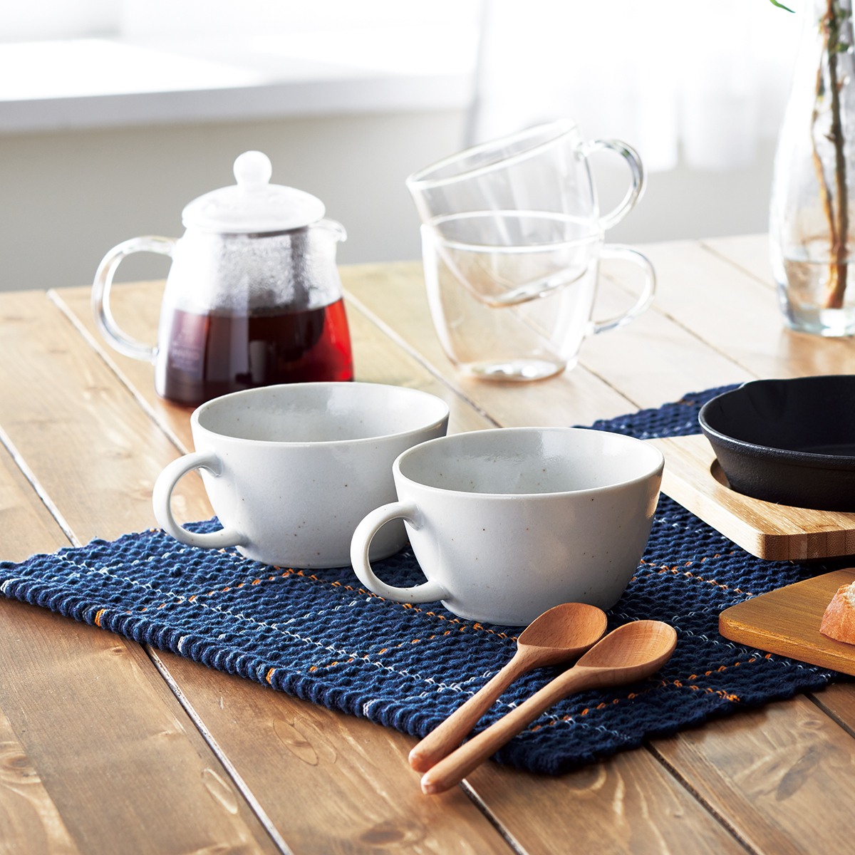 日本制超轻量餐具 缤纷 白唐津 勺子/小碗/大碗/面碗/汤杯/小碟/小盘/深盘/大盘/超大盘