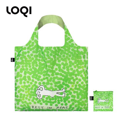 德国LOQI  在豌豆中休息 时尚艺术环保万用袋 折叠大容量单肩手提购物袋承重40斤防泼水 CONSTANT BAGEL THERAPY 商品图0
