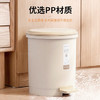 茶花 脚踏式垃圾桶 9.6L带盖大号办公室卫生间圆型废纸* 商品缩略图1