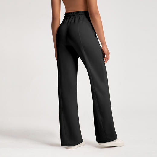 跃牌【倚窗听雨】系列 砂洗莫代尔瑜伽裤女空气层高腰宽松跑步运动健身长裤CK050 商品图1