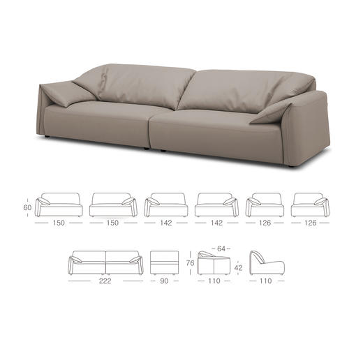 顾家家居整装 现代时尚 布艺固定沙发 KZ.1066（B） 象耳 商品图6