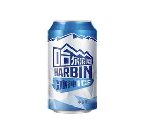 哈尔滨啤酒冰纯易拉罐装330ml*1瓶/12瓶/24瓶