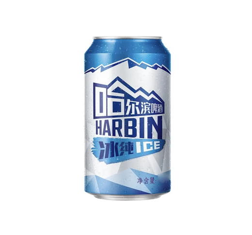 哈尔滨啤酒冰纯易拉罐装330ml*1瓶/12瓶/24瓶 商品图0