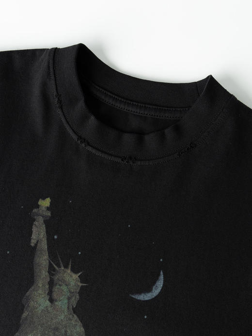 COCO ZONE  美式字母印花短袖T恤显瘦圆领上衣CC2C1325 商品图5