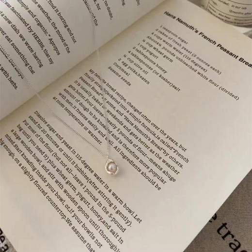 【送首饰盒❗️❗️原创设计ins时尚小银豆项链】原创设计ins淡水珍珠项链，s925银镀18K金轻奢小众豆荚锁骨链送女友送老婆送闺蜜生日情人节礼物QQ手工饰品新年礼盒年货礼盒 商品图3