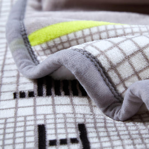 Hugo Boss LOGO格纹羊羔绒毯 140×180cm 商品图2