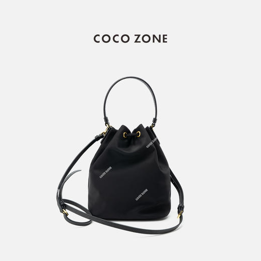 COCO ZONE 慵懒风简约休闲抽绳单肩水桶包 CC2C1244 商品图0