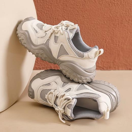 ZHR则则丑萌老爹鞋女网面透气大头萌鞋复古休闲鞋厚底运动登山鞋 商品图9