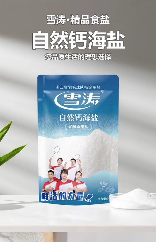 雪涛自然钙海盐加碘300g/包 商品图0