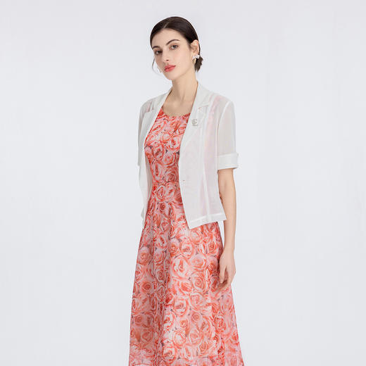 司歌修身外套短袖一粒扣轻薄春夏B891005X 商品图0