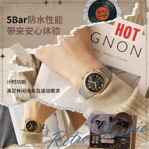 西铁城/CITIZEN复古光动能石英休闲经典男手表AT2544-64E 商品图5