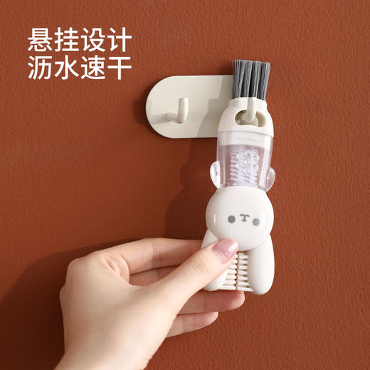 FaSoLa四合一杯盖刷水杯刷辅食机刀片缝隙清洗专用杯口刷子清洁奶瓶神器 商品图4