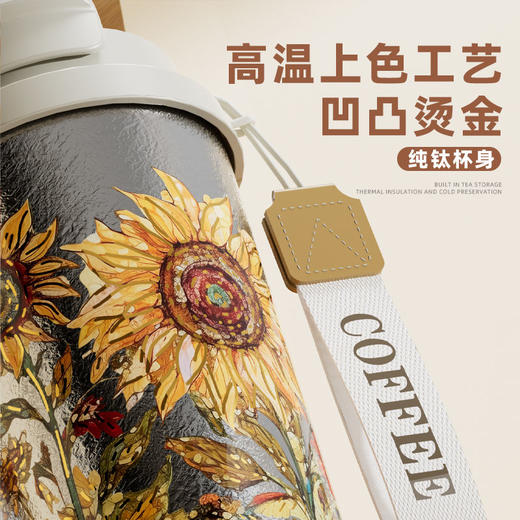 纯钛高档咖啡杯保温杯男女高颜值便携智能水杯随行送礼车载水杯子 商品图2