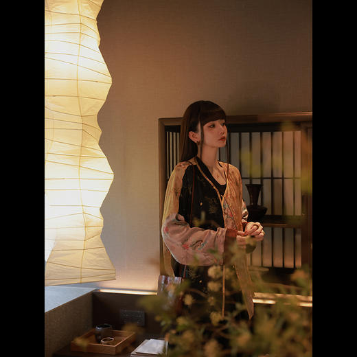 UMILAB【满庭芳】100%人丝+100%醋酸面料拼接重工新中式上衣C869W 商品图1