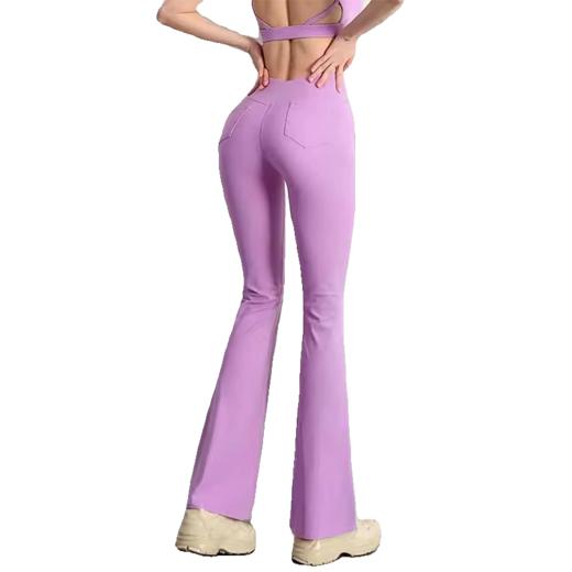 跃牌【化蝶双飞】系列 裸感提臀瑜伽喇叭裤女TM0166 商品图4