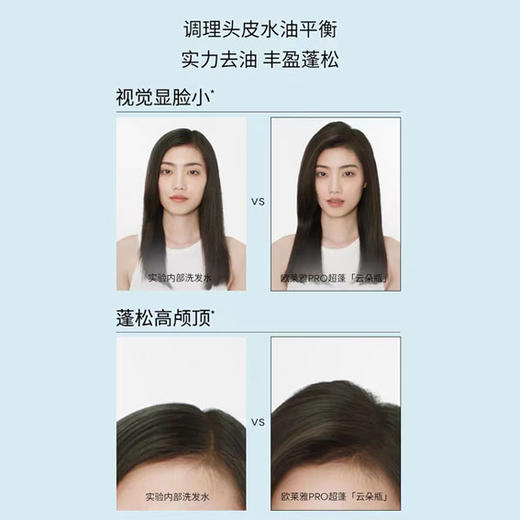 进口欧莱雅PRO超蓬云朵瓶舒缓专研洗发水无硅油去油沙龙500ml 商品图4