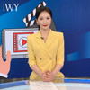 IWY/黄色西装连衣裙七分袖主持人艺考播音正式场合Q14103 商品缩略图4