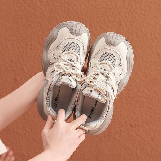 ZHR则则丑萌老爹鞋女网面透气大头萌鞋复古休闲鞋厚底运动登山鞋 商品图8
