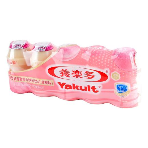 养乐多活菌型乳酸菌富含铁乳酸菌（蜜桃味）100ml*5 商品图0