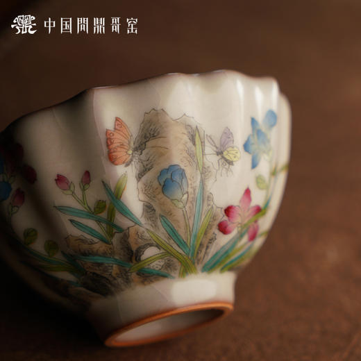 问鼎哥窑 致巧款撷芳杯（蝶恋花）（缺货） 商品图3
