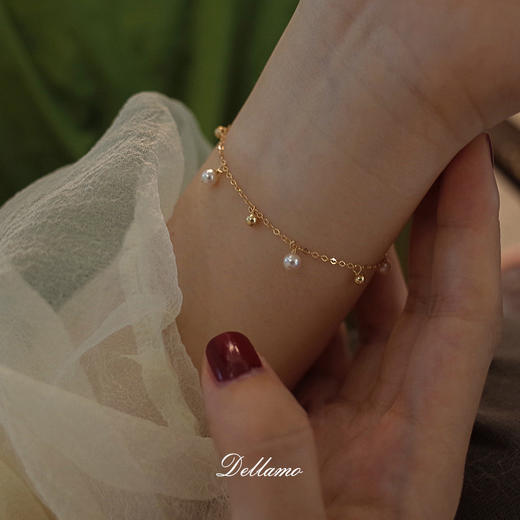 【送蝴蝶结首饰盒❗️❗️法式时尚满天星珍珠手链】新款s925纯银满天星珍珠手链女，精致小巧时尚百搭，法式ins小众设计感手饰diy送老婆送闺蜜情人节生日礼物QQ手工饰品新年礼盒年货礼盒 商品图0