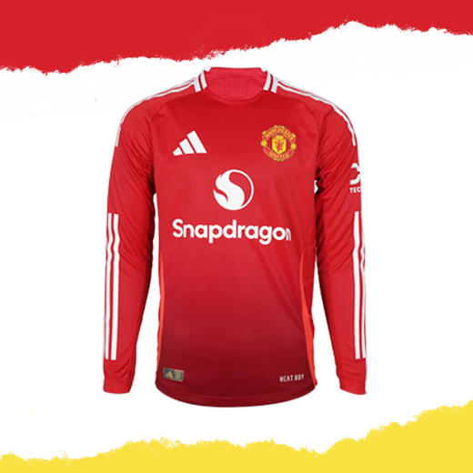 小李子ADIDAS阿迪达斯曼联主场球员版球衣长袖足球服成人男IT1988 商品图4