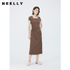 NEELLY2024新款收腰夏季短袖法式高端气质连衣裙N24061Y01198 商品缩略图0