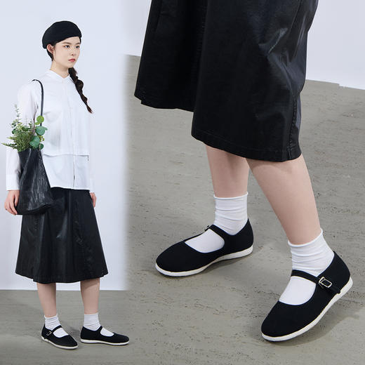 内联升女鞋手工单鞋千层底礼服呢加密一代 8201A/FA 商品图3