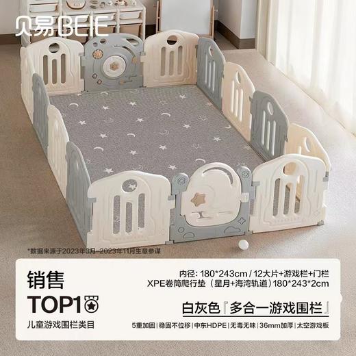 贝易BeiE宇航员围栏防护栏护栏爬爬垫游戏围栏宝宝爬爬垫儿童游戏地上家用客厅栅栏 商品图13