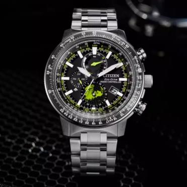 西铁城/CITIZEN不锈钢覆GIP光动能万年历 电波男表BY3006-53E 商品图2