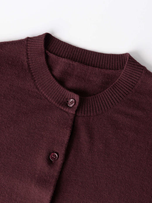 COCO ZONE 圆领单排扣针织开衫纯色百搭长袖上衣CC1C1621 商品图5