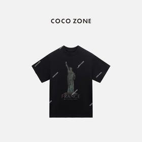 COCO ZONE  美式字母印花短袖T恤显瘦圆领上衣CC2C1325
