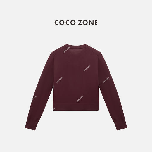 COCO ZONE 圆领单排扣针织开衫纯色百搭长袖上衣CC1C1621 商品图1