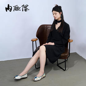 内联升女鞋手工单鞋皮底如懿传百合蝶恋（意欢）凉鞋RY7236