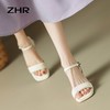 ZHR一字带粗跟凉鞋2023新款凉鞋女外穿洋气超仙鞋子夏季百搭凉鞋 商品缩略图6