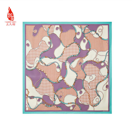 SAINTJOY/上久楷 真丝方巾   链锁千羽   FJS24011 商品图11