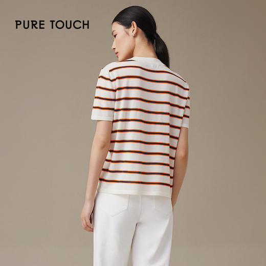 pure touch女士100%精纺绵羊毛短袖针织衫1346243339 商品图2
