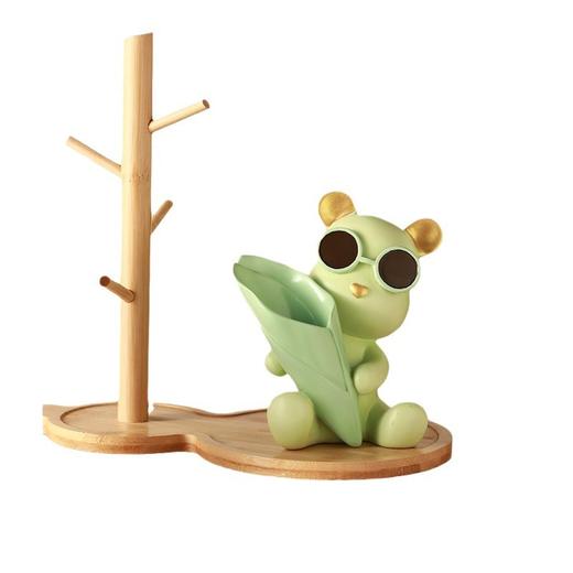 【可爱熊抱花收纳】客厅电视柜儿童房壁柜橱柜桌面摆件 卡通创意入户柜装饰 商品图4