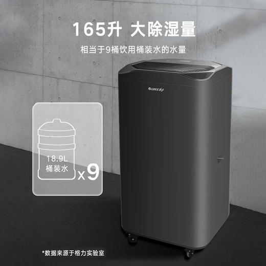 格力（GREE）抽湿机/除湿机 除湿量160升/天 别墅家用卧室办公室地下室商用工业干衣除湿器DH160FQA1A(WIFI) 适用面积：180平以上 商品图2