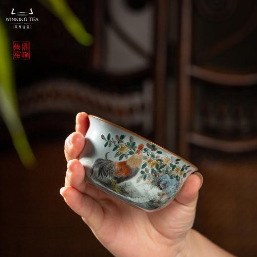 问鼎汝瓷鼎峰柴窑天青鸡缸杯（飒爽英姿） 商品图3