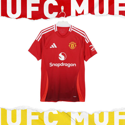 小李子ADIDAS阿迪达斯曼联主场球员版球衣短袖足球服成人男JF1291 商品图1